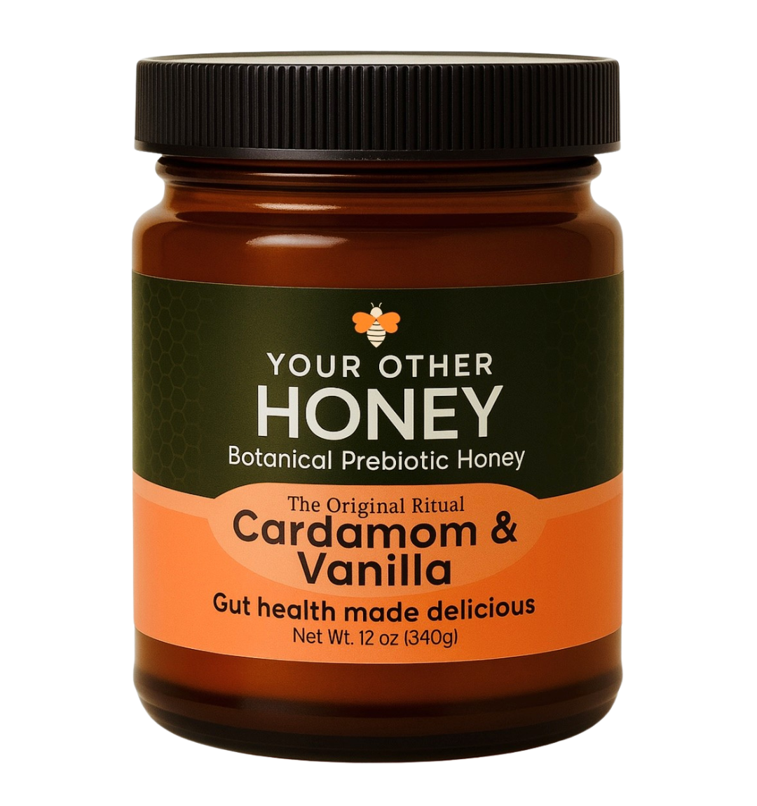 Jar of 'Your Other Honey' Cardamom & Vanilla prebiotic honey 